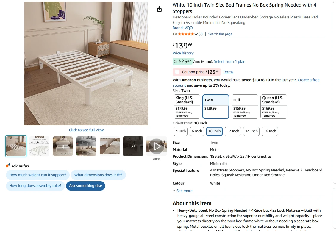 Bed Frame Brand New in Boc - photo 2