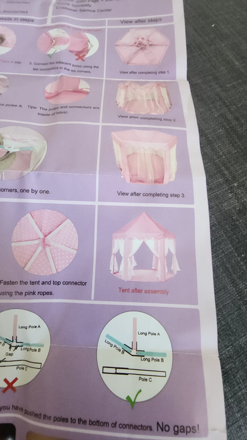 Pink Princess Play Tent with Star Lights - photo 4