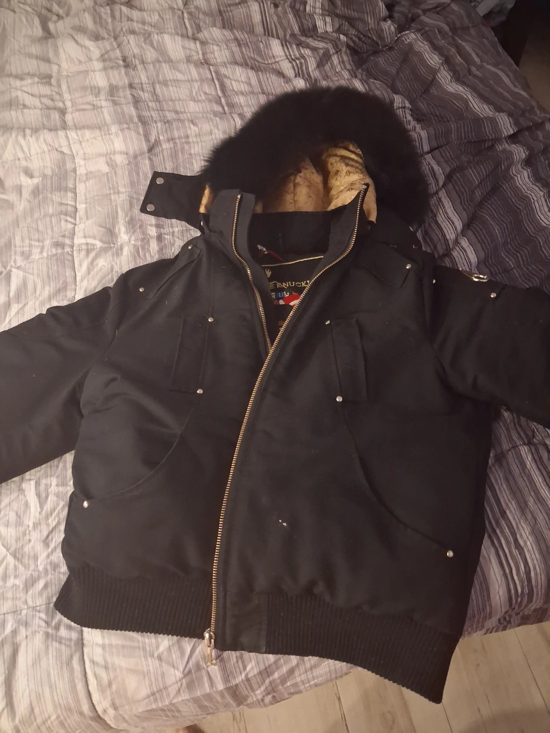 Moose Knuckles Black Bomber Jacket - photo 5