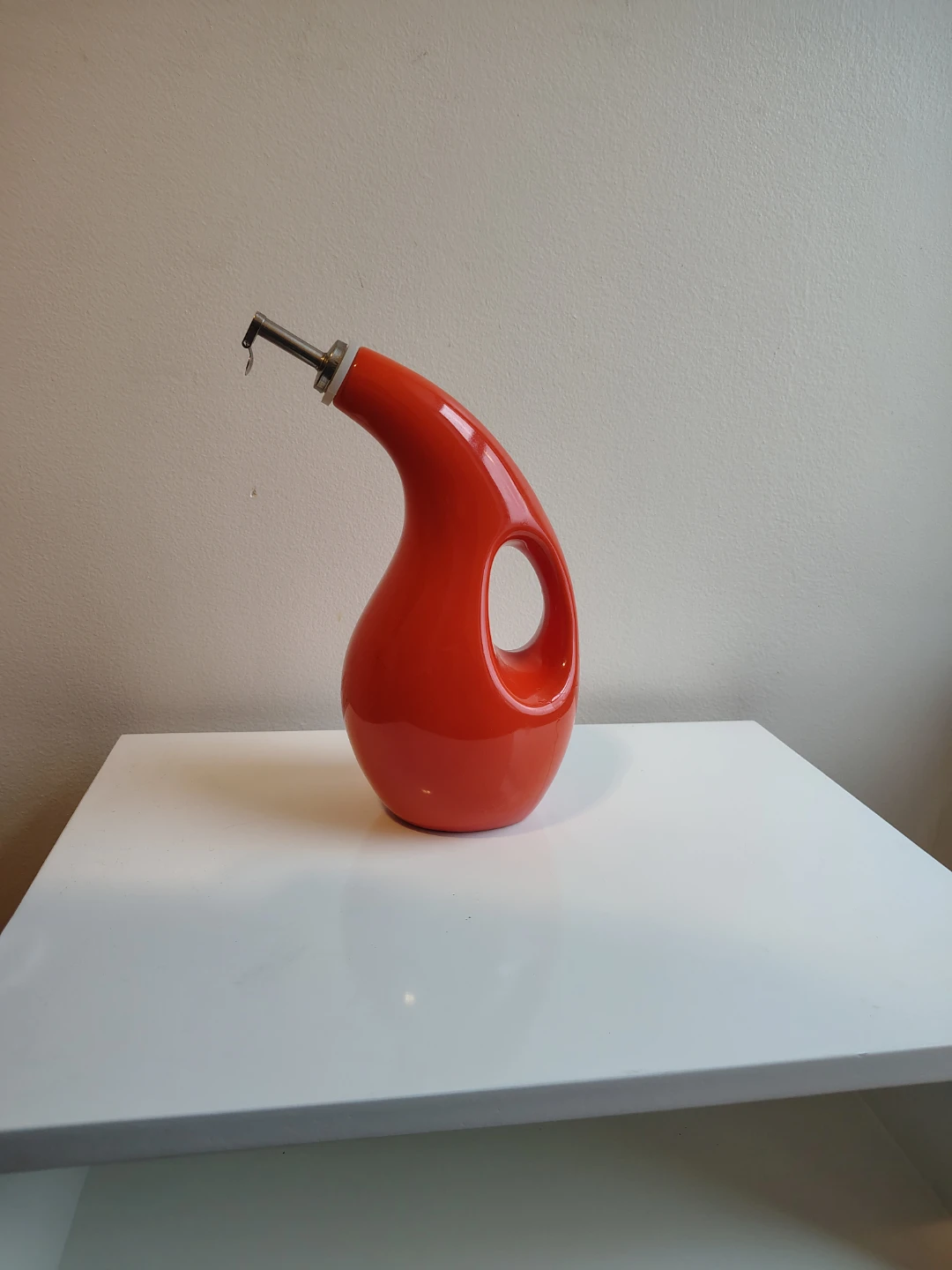 Rachael Ray Orange EVOO Oil Vinegar Dispenser Stoneware Bottle