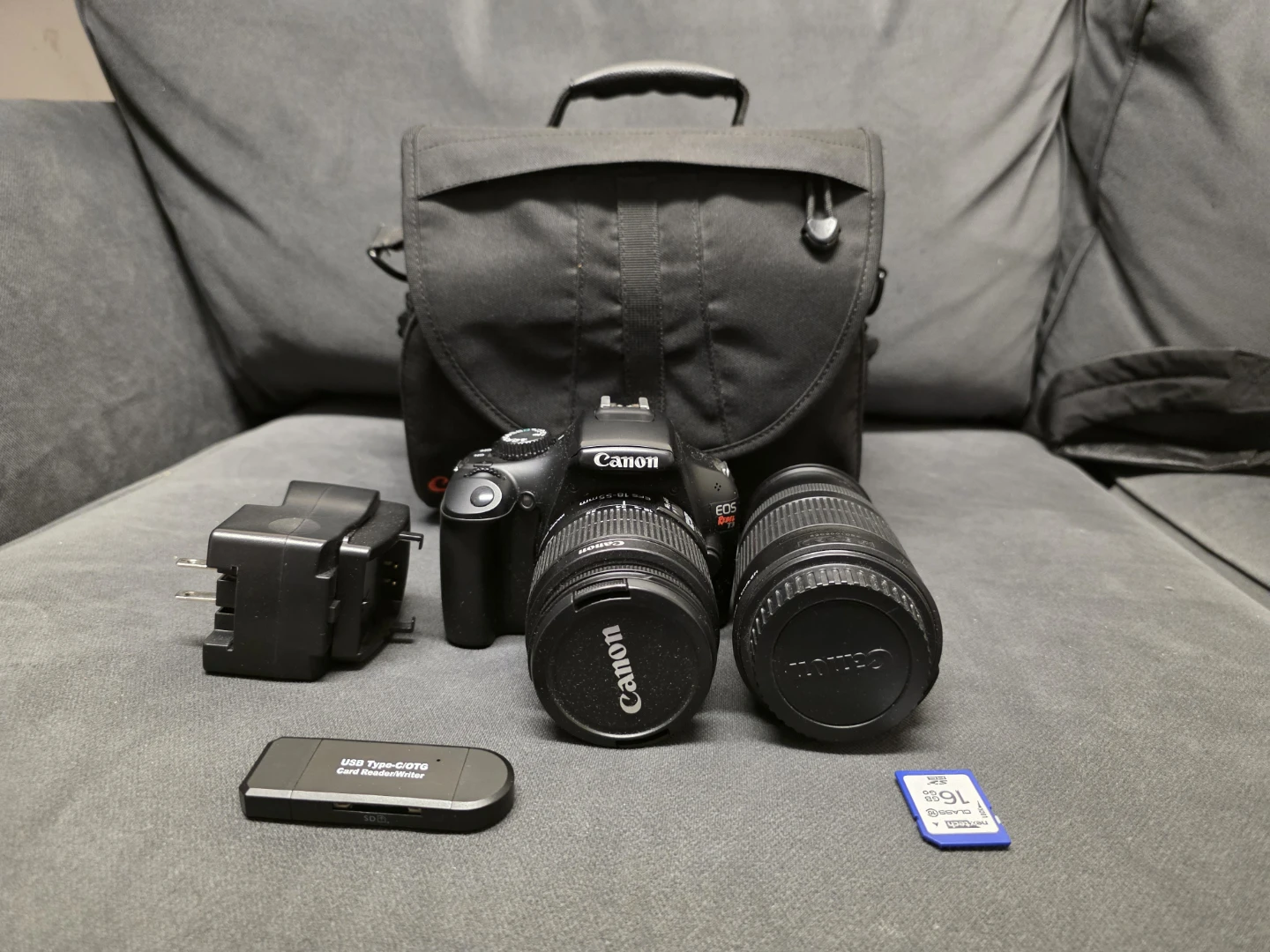 Canon Rebel T3 Digital Camera w/ 18-55mm & 55-250mm Lenses