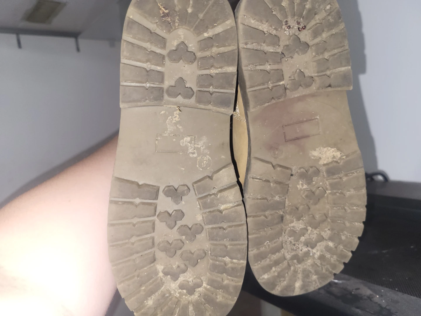 Tan Work Boots Size 4 - photo 3