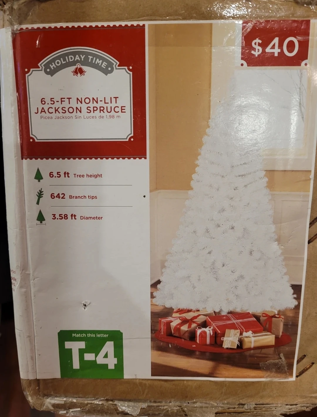 Holiday Time 6.5 ft Jackson Spruce Artificial Christmas Tree