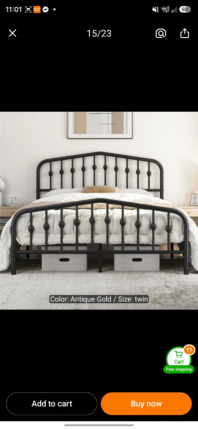 Queen metal Bed frame - photo 2