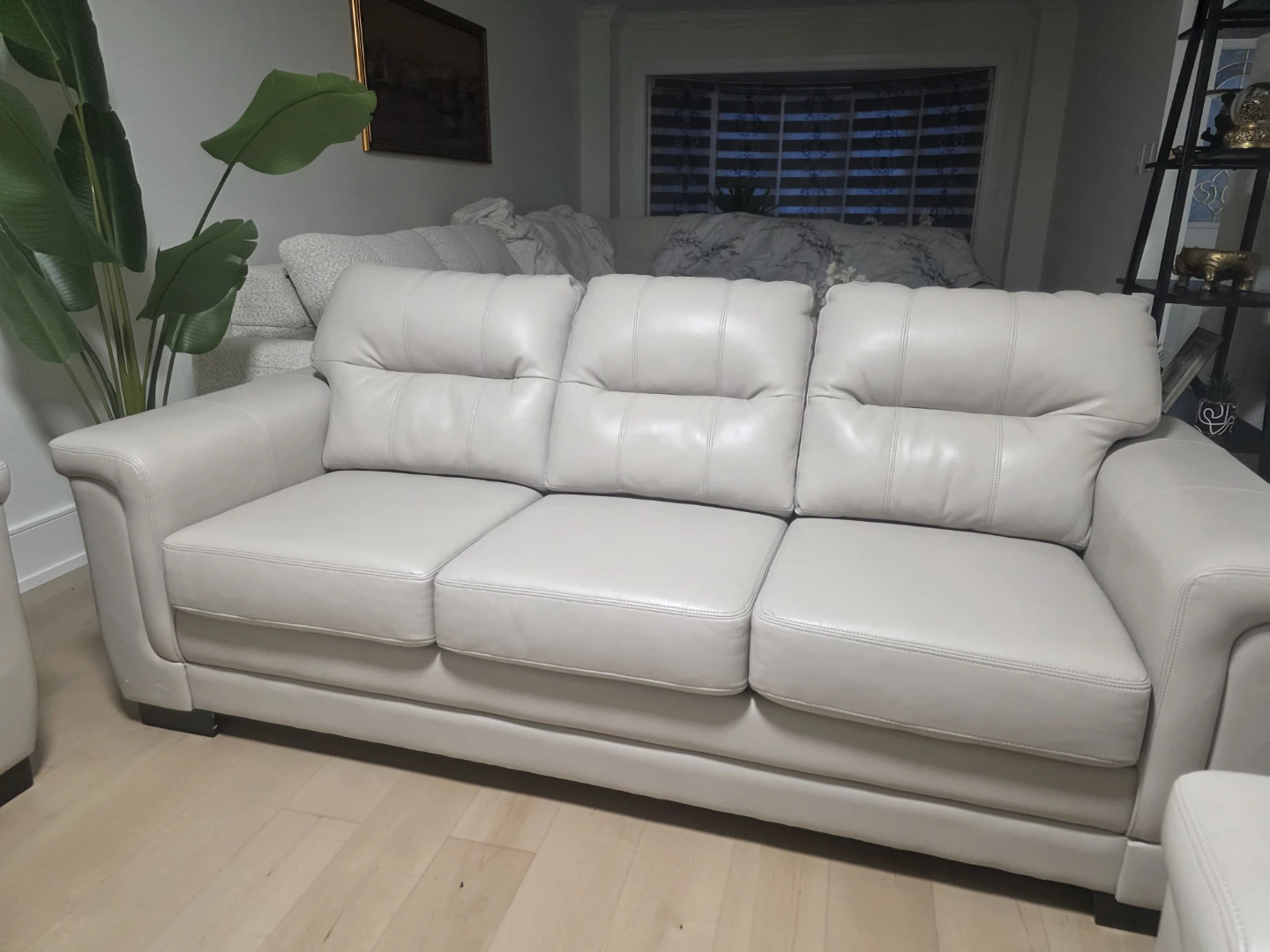 Light Beige 3-Seater Sofa