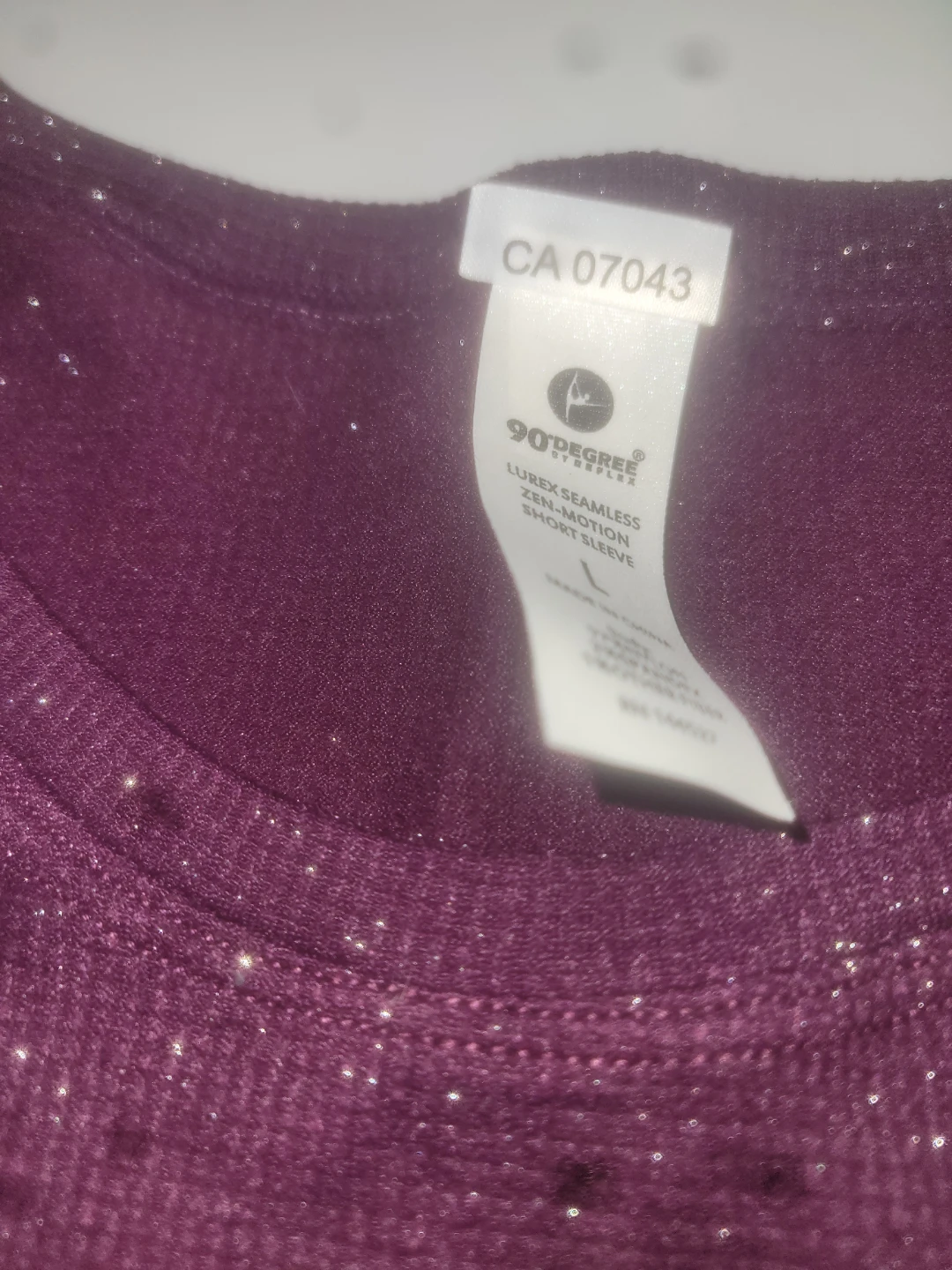 90 Degree By Reflex Lurex Seamless Short Sleeve Top - photo 3
