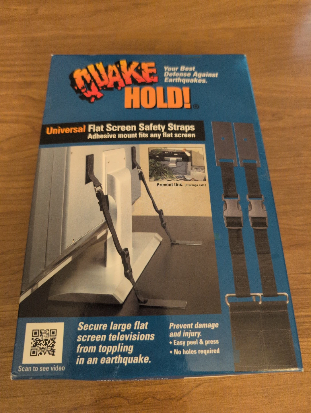 Quake Hold! Universal Flat Screen Safety Straps