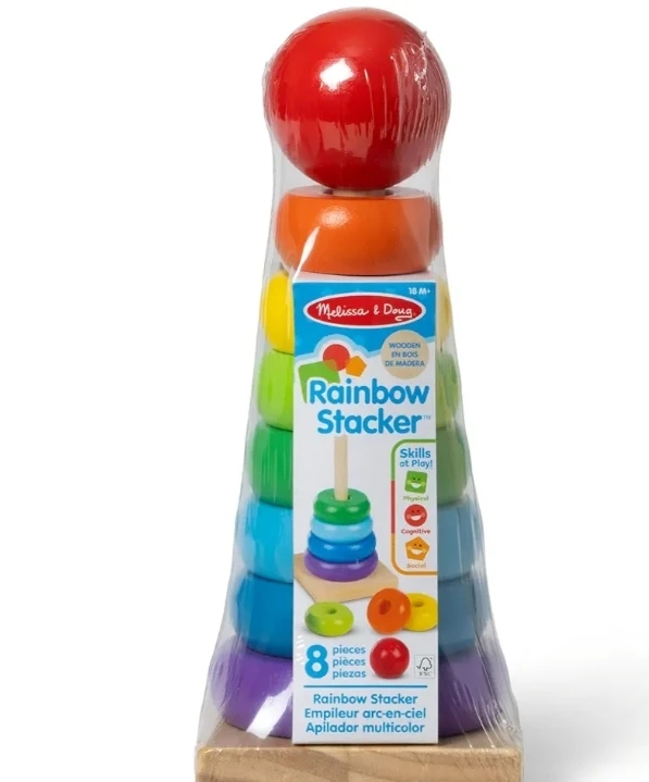 Wooden Rainbow Stacking Toy - photo 2