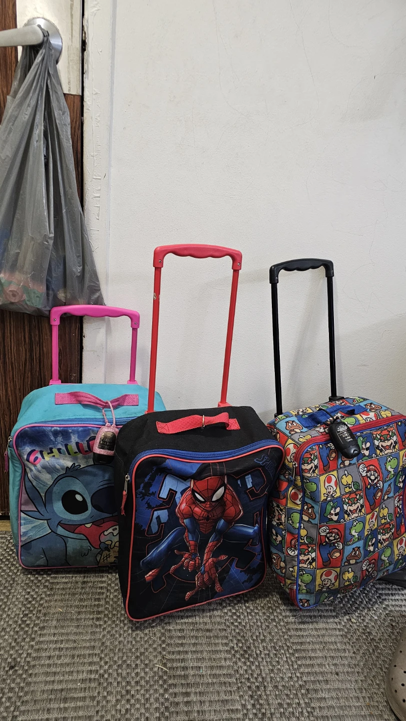 Kids' Rolling Luggage Set - Spiderman, Stitch, Mario