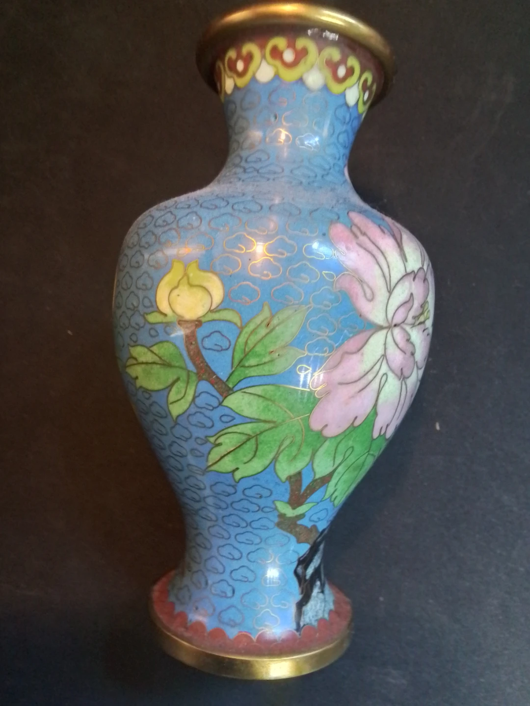 Cloisonné Vase with Floral and Bird Design - photo 2