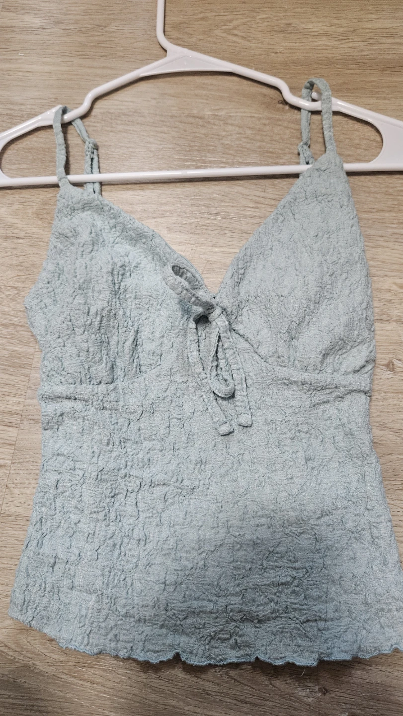 Light Blue Textured Cami Top