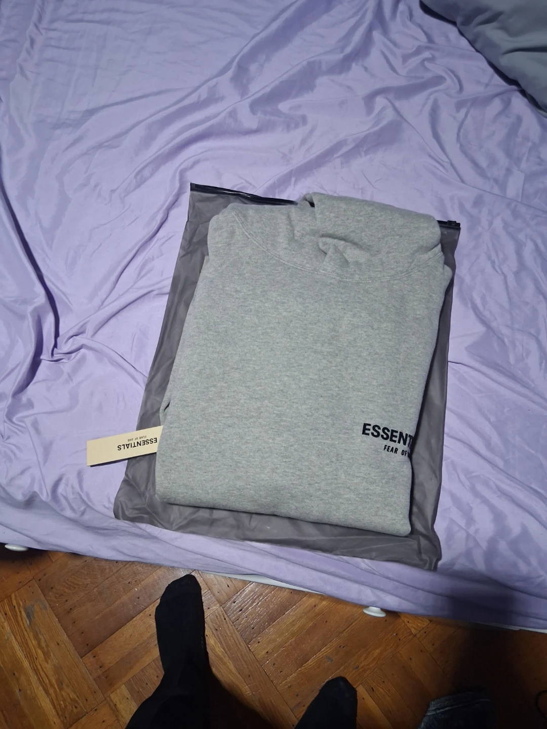 FEAR OF GOD ESSENTIALS Hoodie Heather Grey Size M