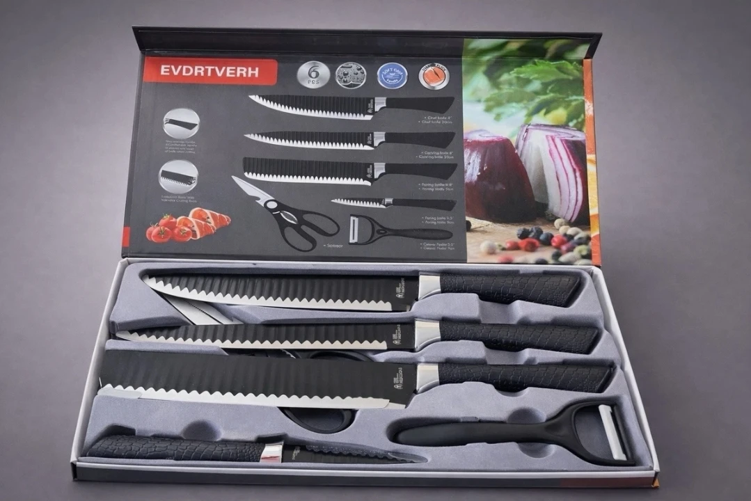 ❤️ 6-Piece Kitchen Knife Set -Sharp Stainless Steel Chef Knives