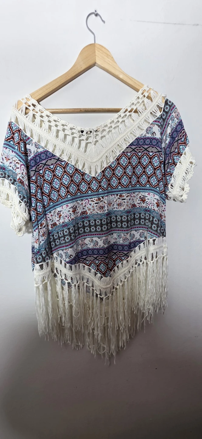 Zara Basic Crochet Fringe Top XXL - photo 3