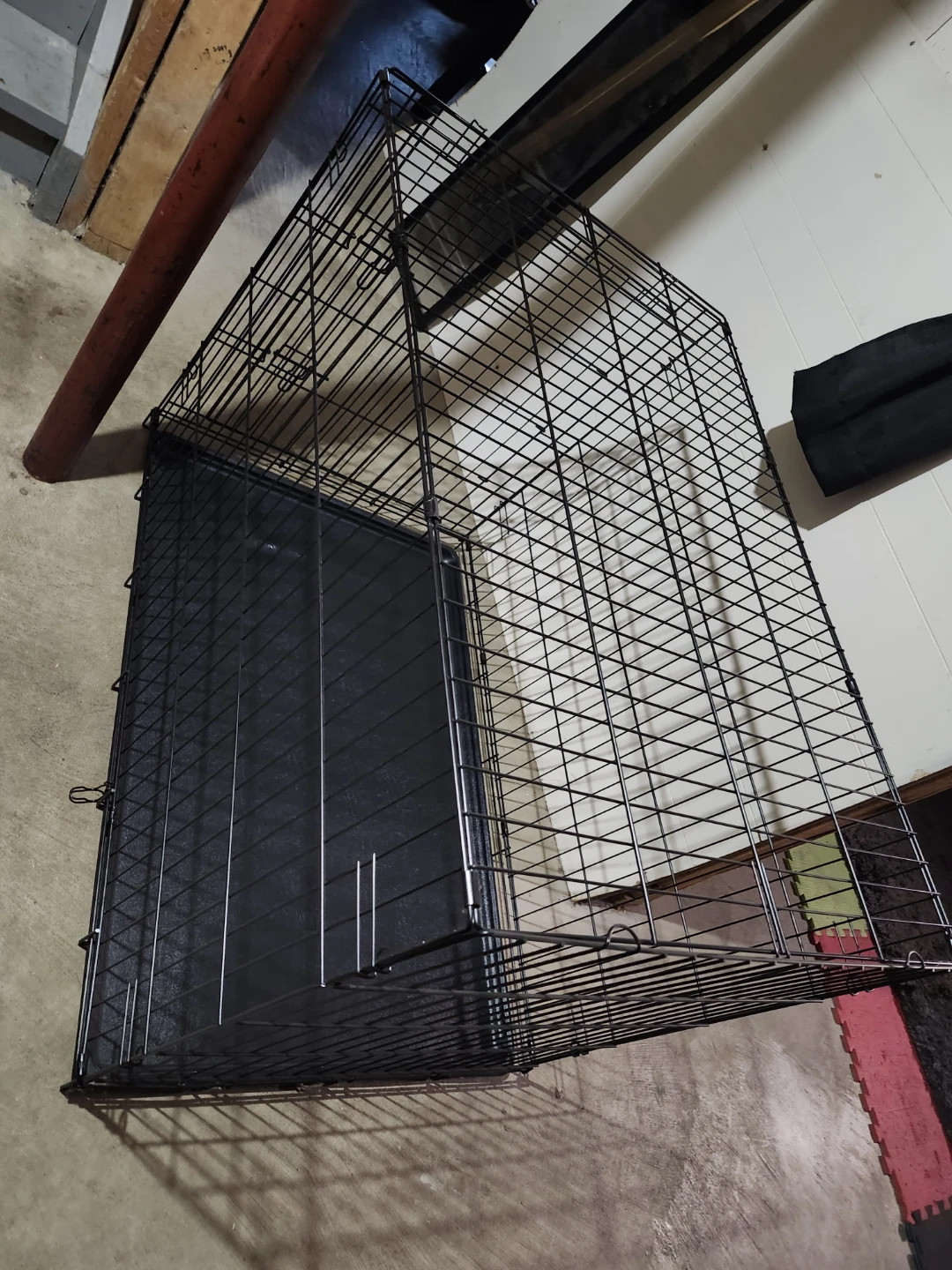 Black Wire Dog Crate with Tray - photo 2