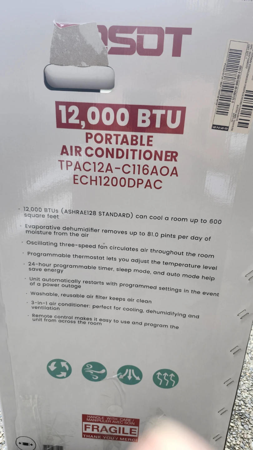 Tosot 12,000 BTU Portable Air Conditioner – Excellent Condition - photo 2
