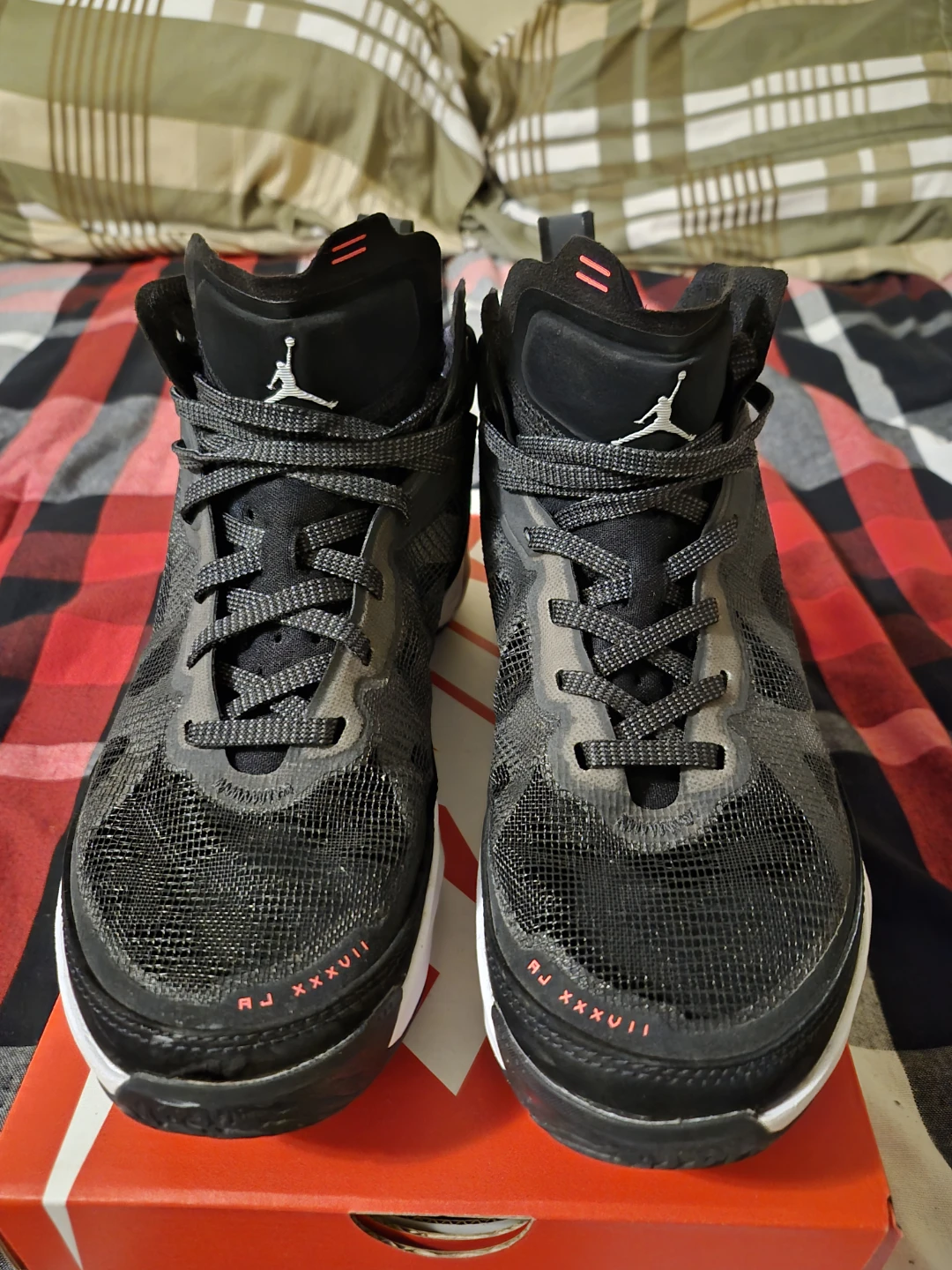 Nike Air Jordan XXXVII (Black Hot Punch) Basketball Shoes