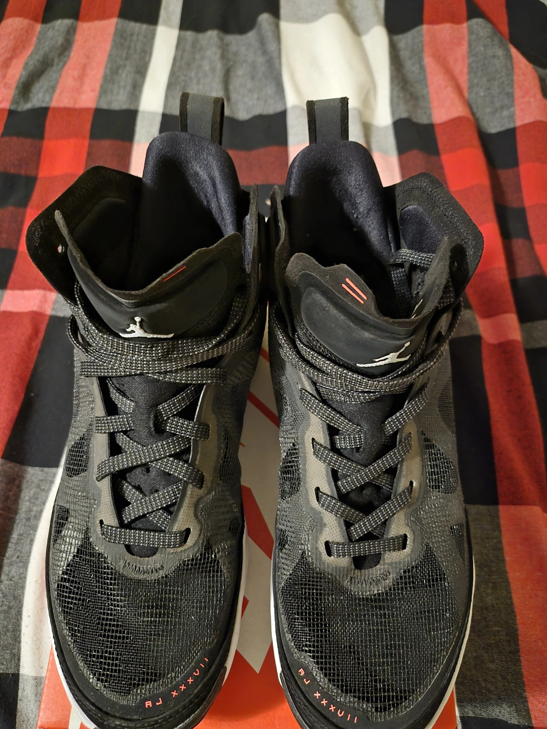 Nike Air Jordan XXXVII (Black Hot Punch) Basketball Shoes - photo 4