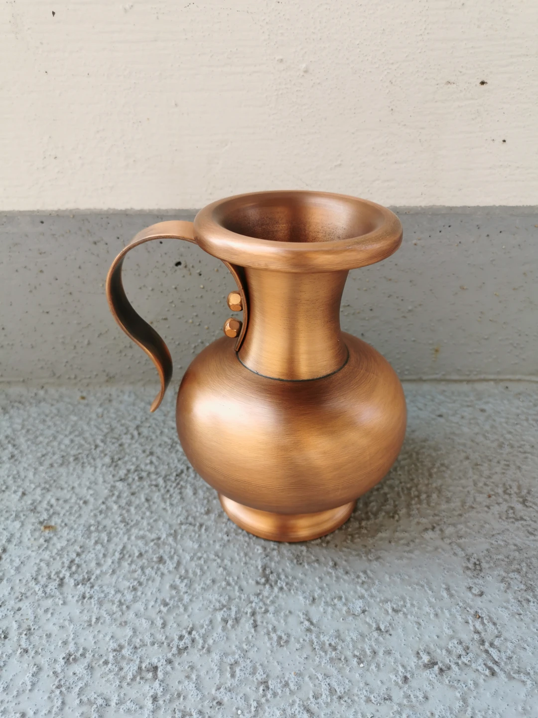 Vintage German Solid Copper Pitcher Vase | Massiv Kupfer MCM - photo 5