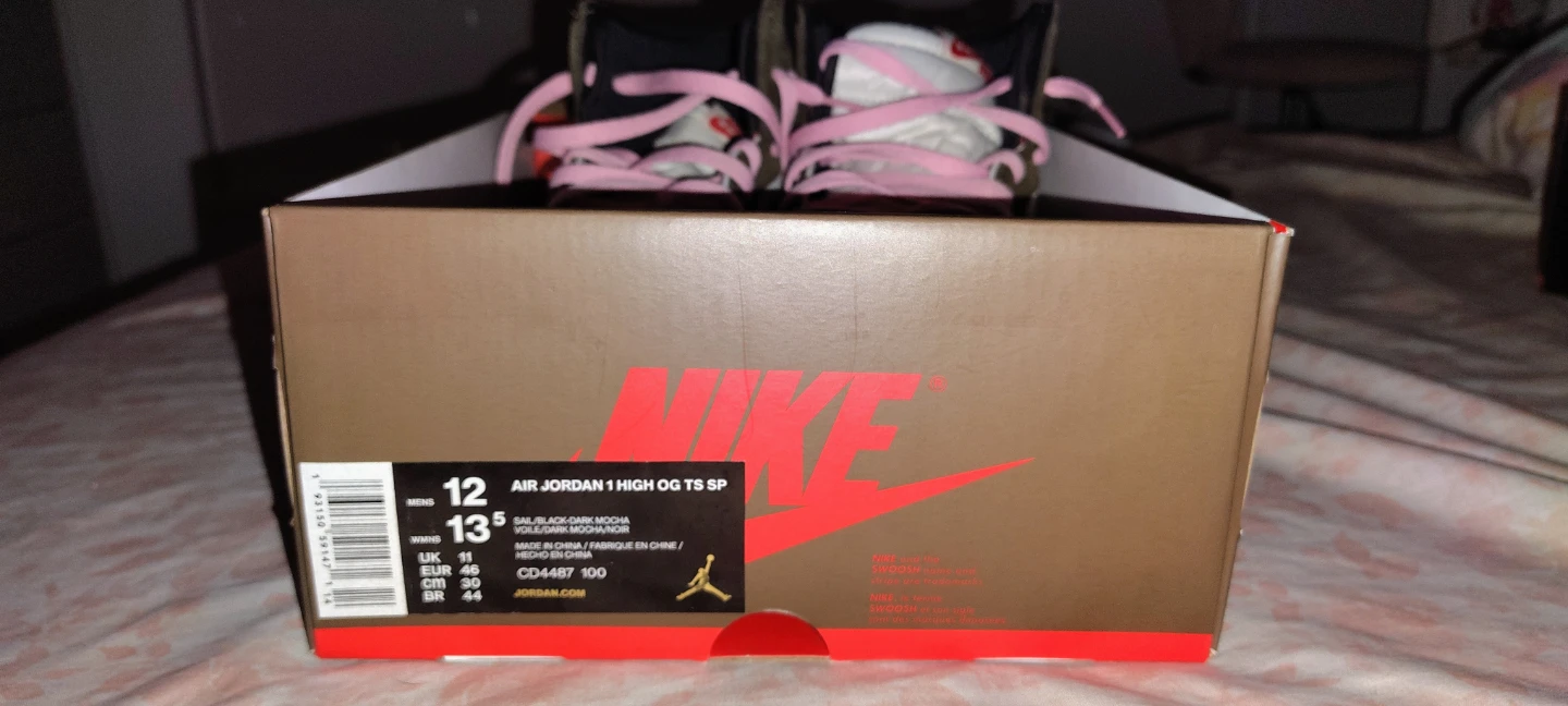 Nike Air Jordan 1 High OG TS SP "Mocha" Size 12 - photo 2