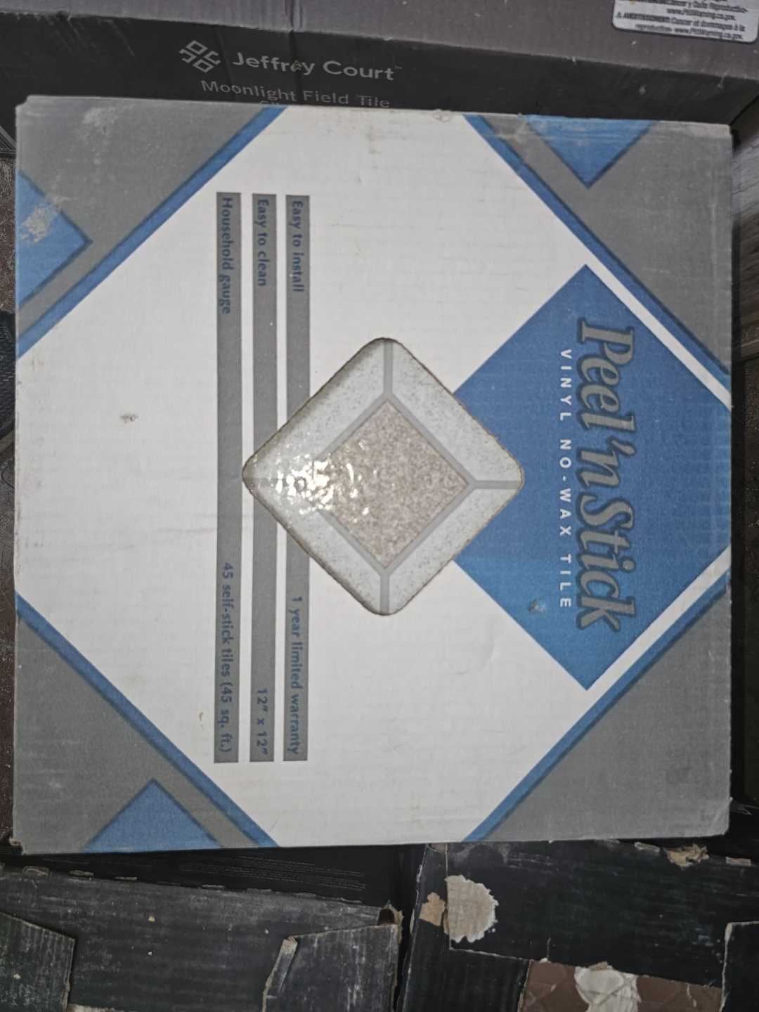 Peel 'n Stick Vinyl No-Wax Tiles