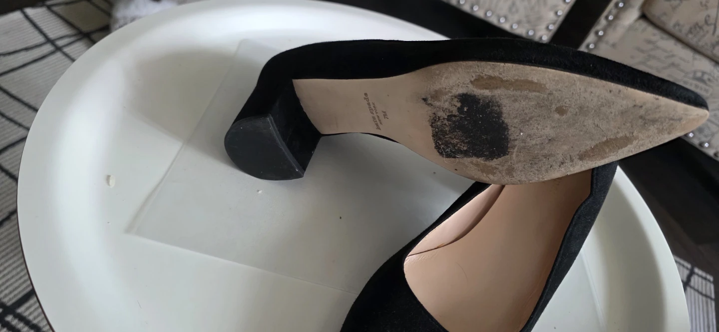Kate Spade Black Suede Pointed Toe Heels - Size 7 - photo 5