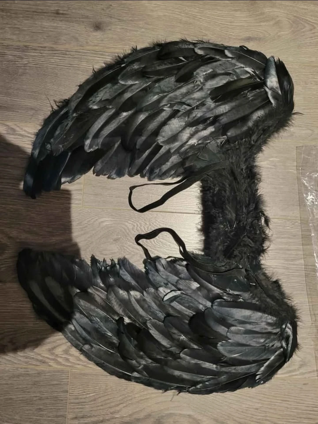 Black Feather Wings Costume Accessory