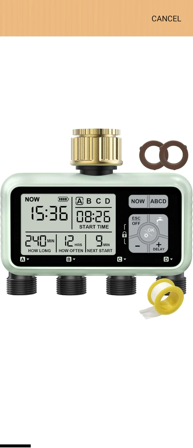 4-Zone Automatic Garden Hose Timer