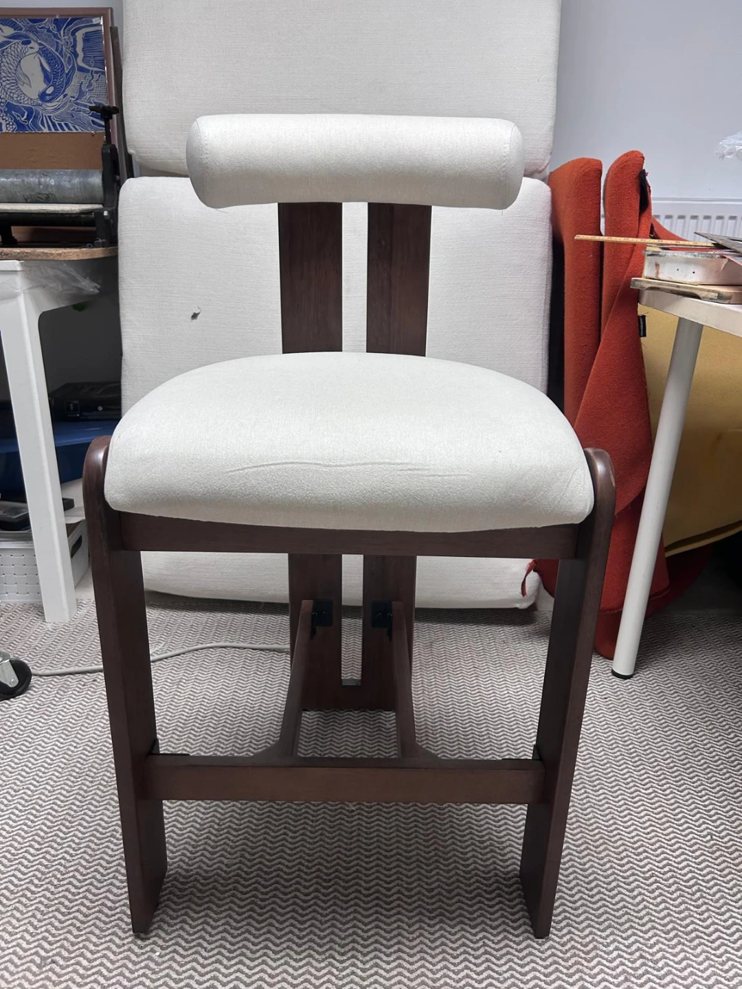 ROVE CONCEPTS Wooden Chair with White Upholstery - photo 2