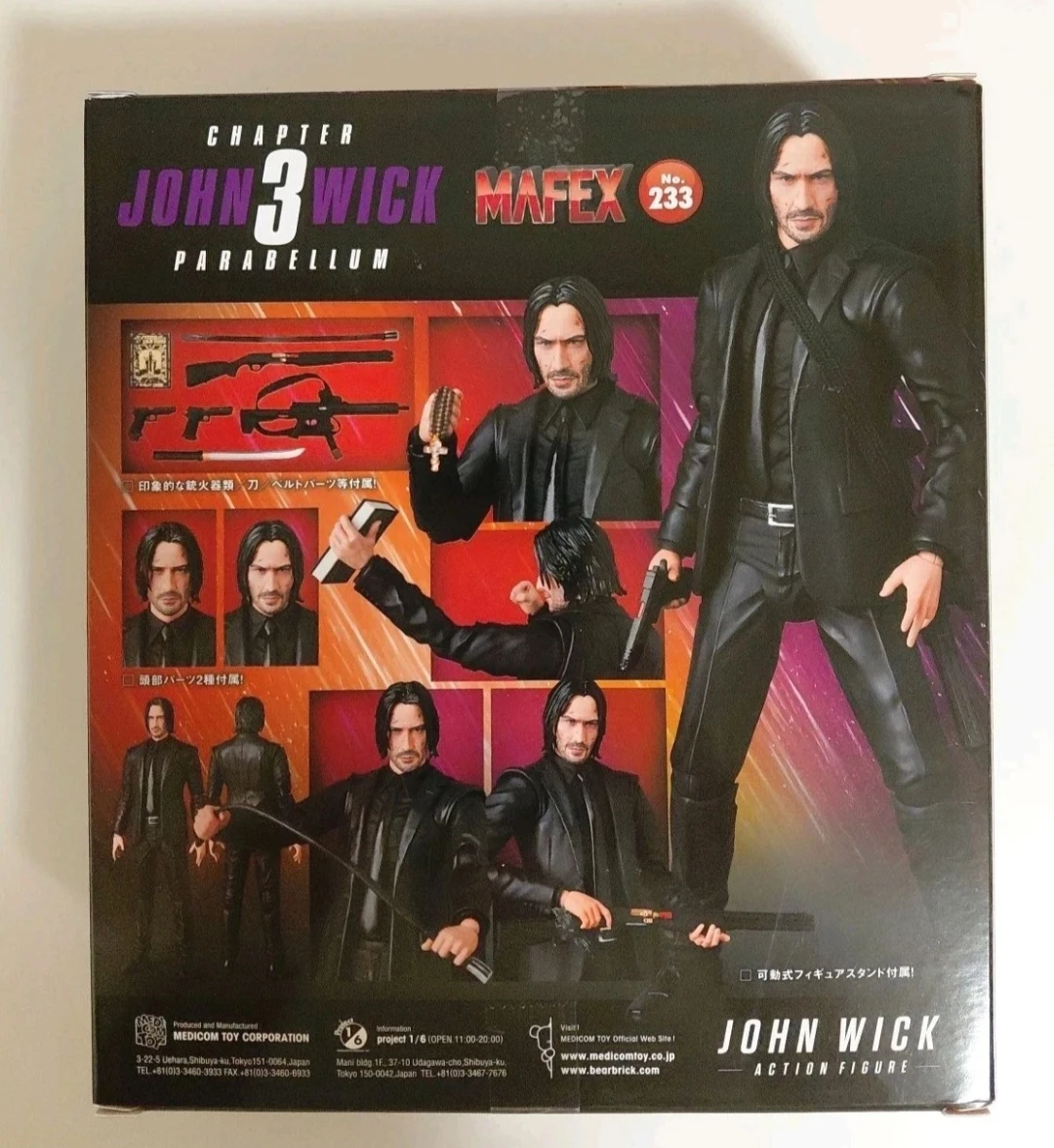 Mafex John Wick Chapter 3 6"Action Figure 1/12 Like New - photo 2