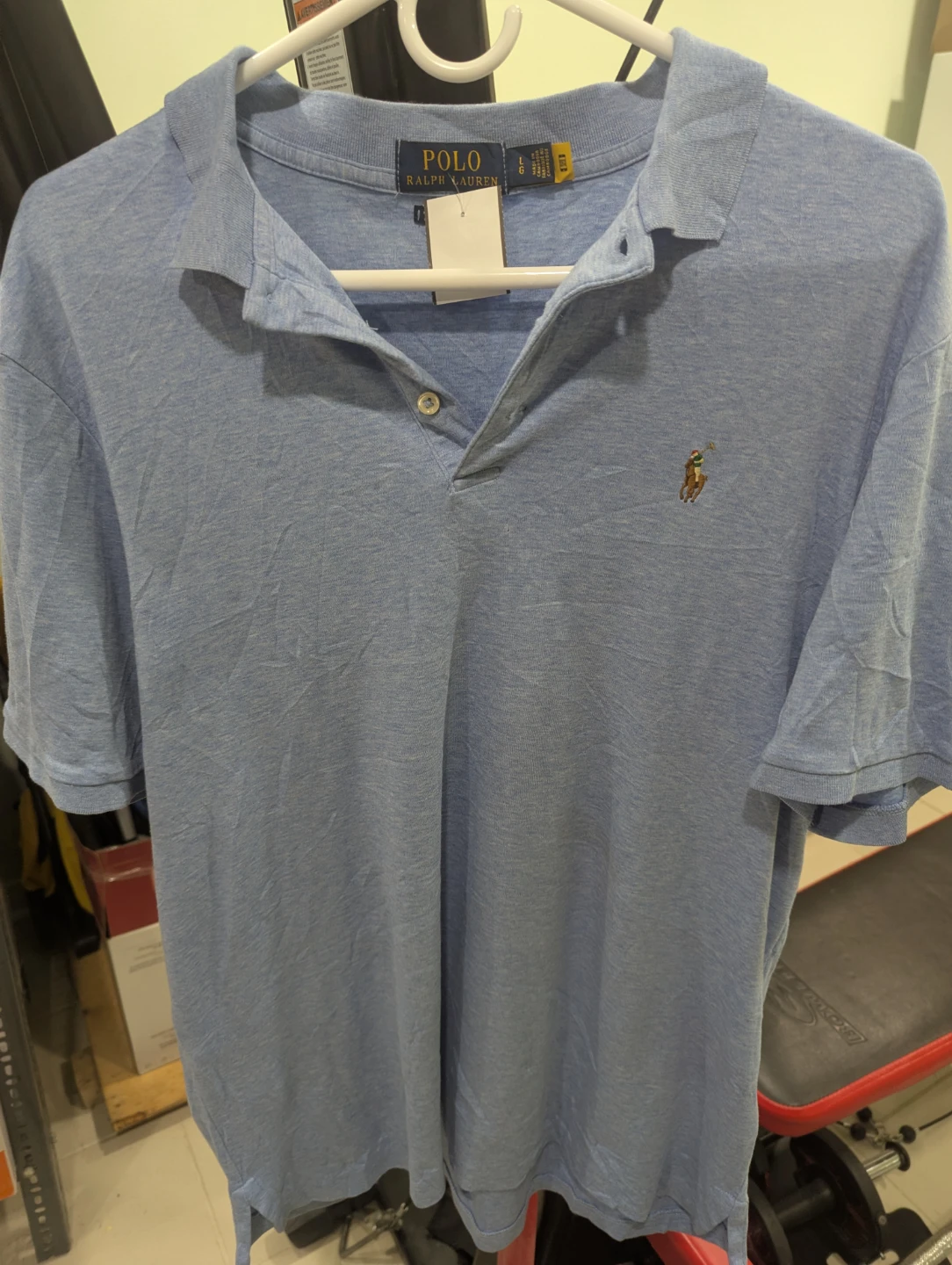 Polo Ralph Lauren Classic Fit Polo Shirt - Light Blue - Size L - photo 2