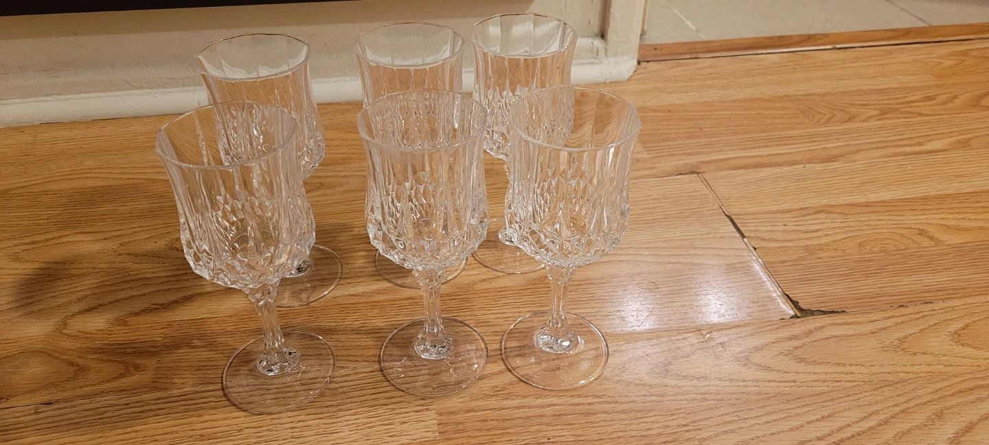 Set of 6 Crysyal Textured Wine Glasses - photo 5