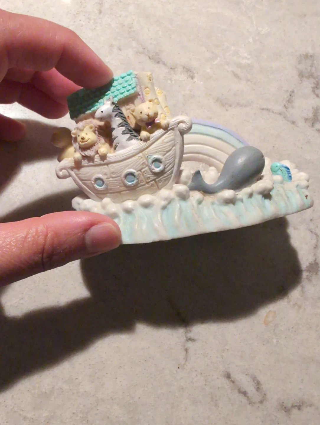 Noah's Ark Figurine with Animals and Rainbow - photo 3