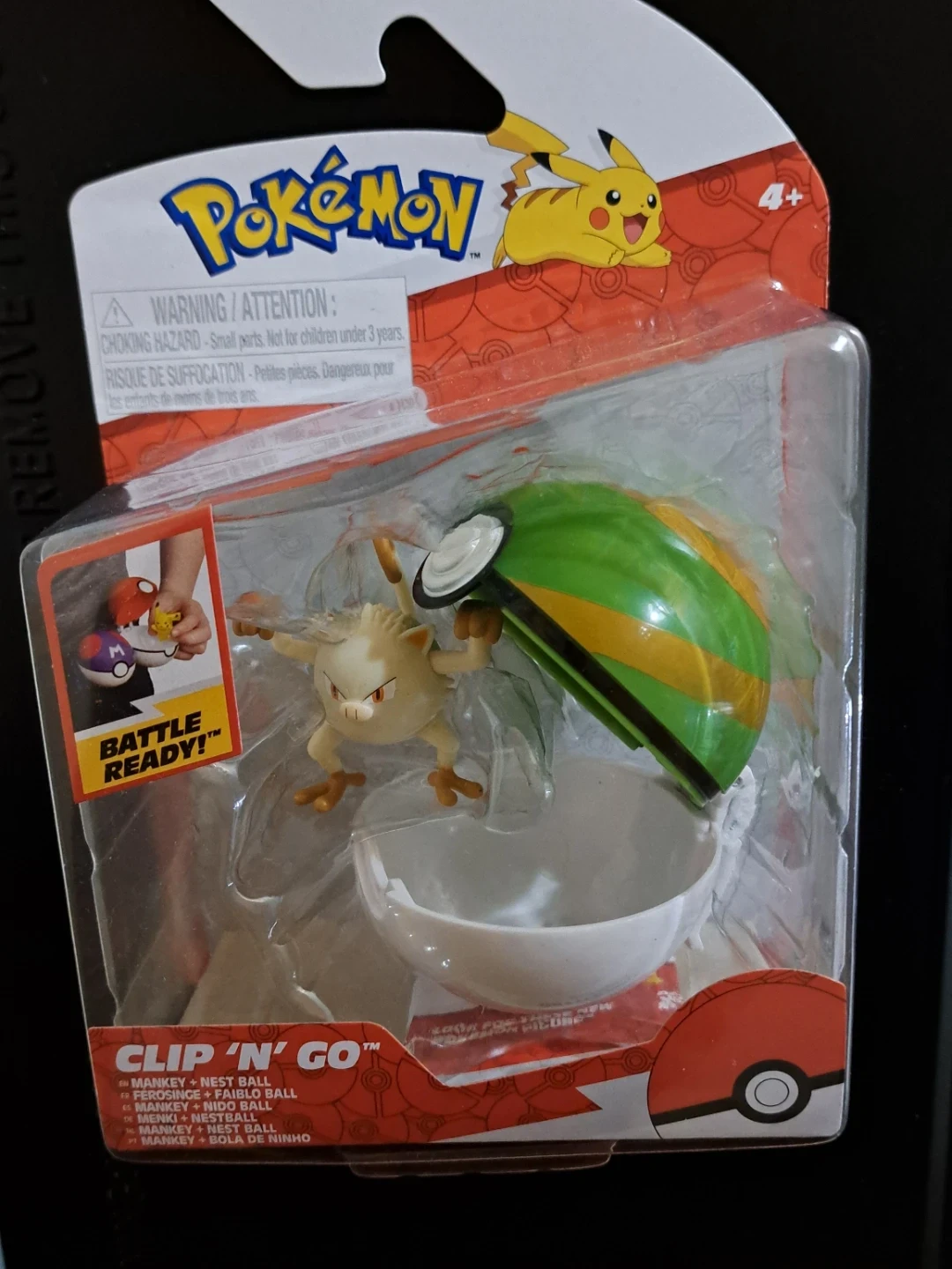 Pokemon Clip 'N' Go Mankey + Nest Ball Set - photo 2
