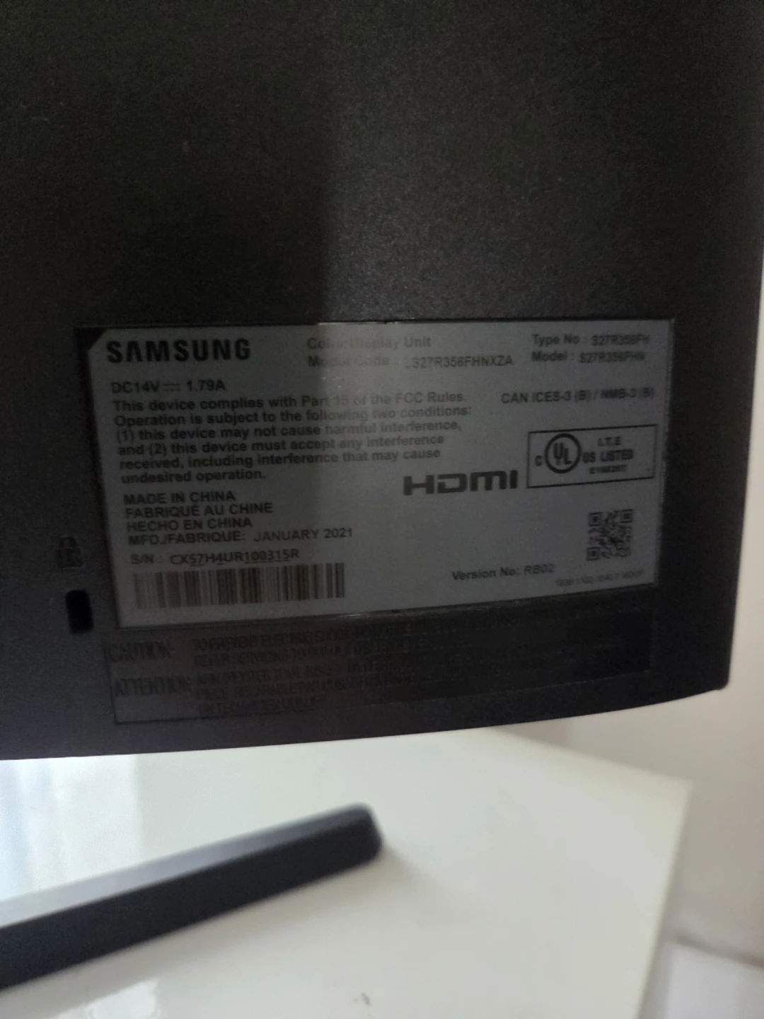 Samsung Monitor 27" CF352RFHNXA - photo 3