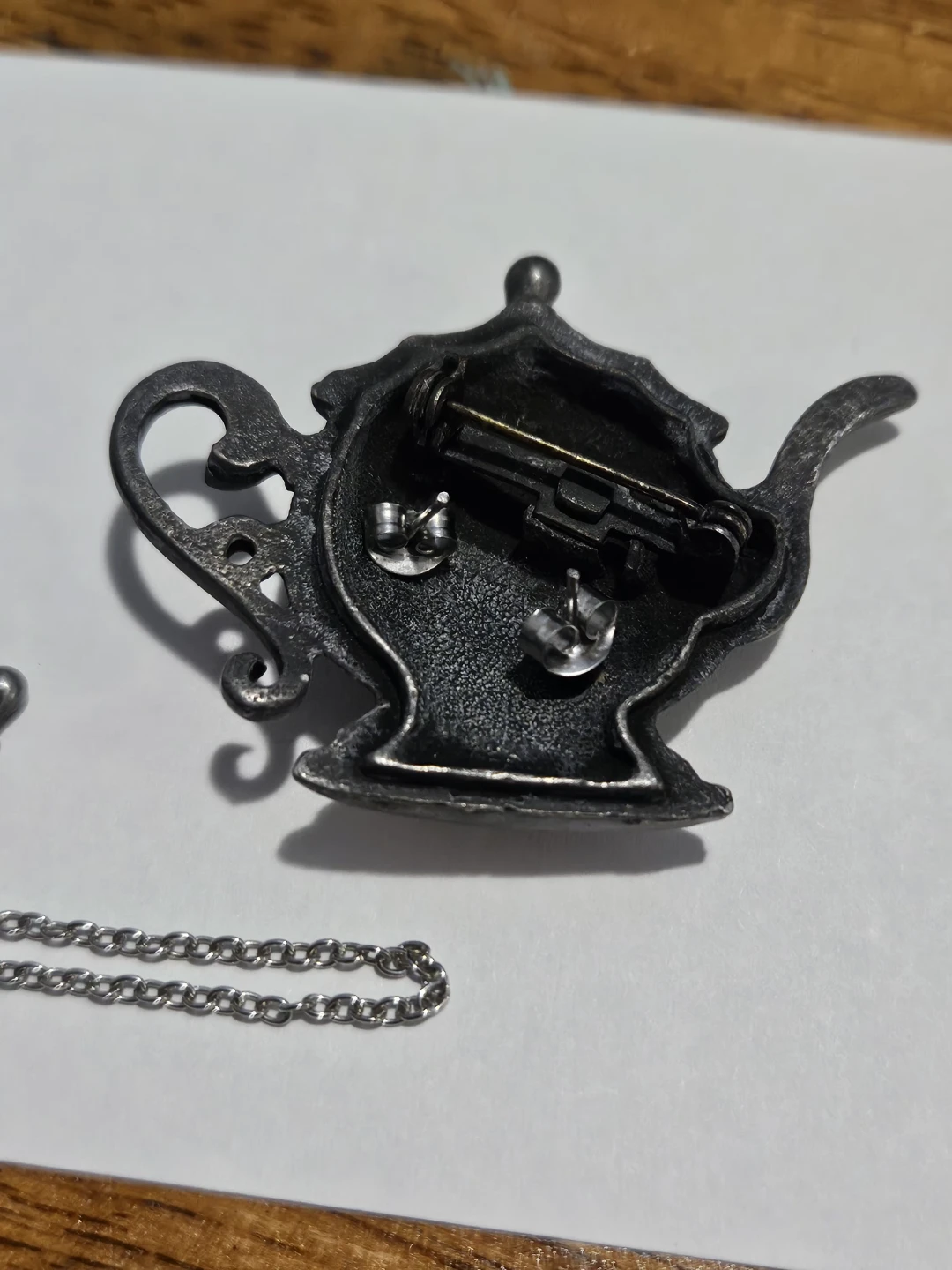Vintage Teapot Broach, Earrings & Neckless - photo 2