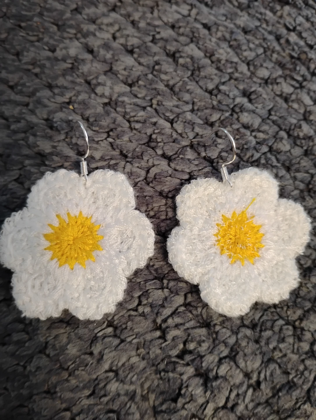 White Flower Earrings