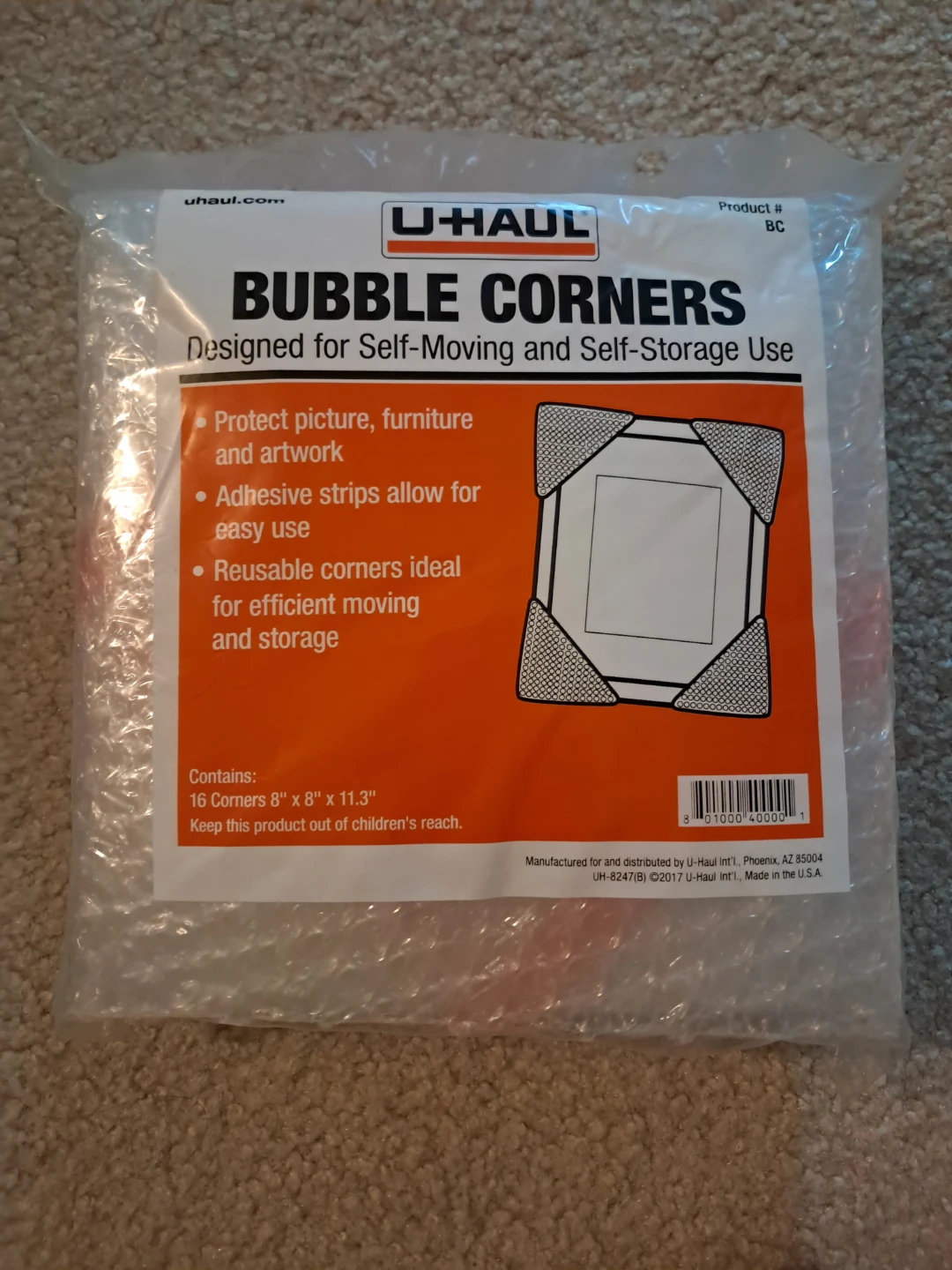 U-Haul Bubble Corners for Moving (16 Count)