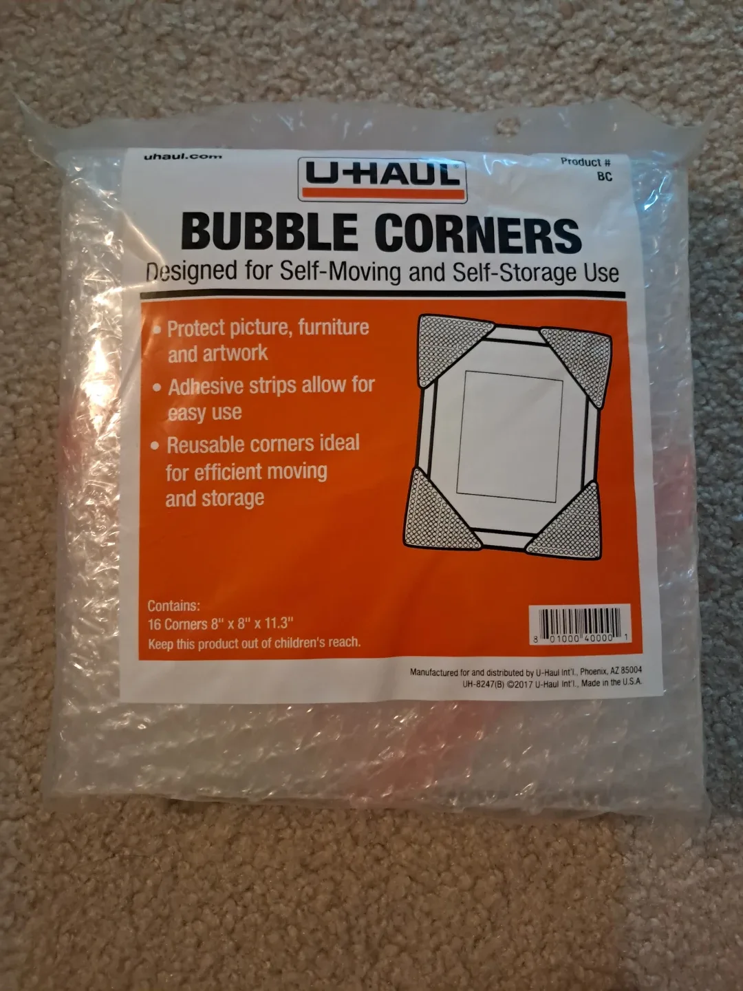 U-Haul Bubble Corners for Moving (16 Count)