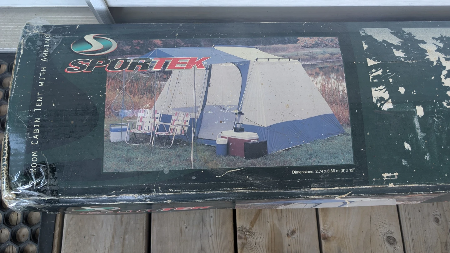 Sportek 2-Room Cabin Tent w/ Awning