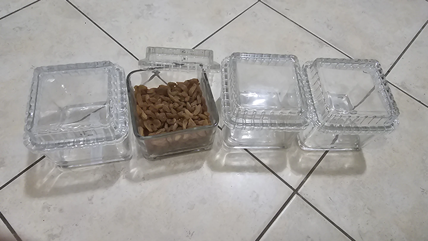 Set of 5 Glass containers with lids(dry fruit,nuts and spices r) - photo 5