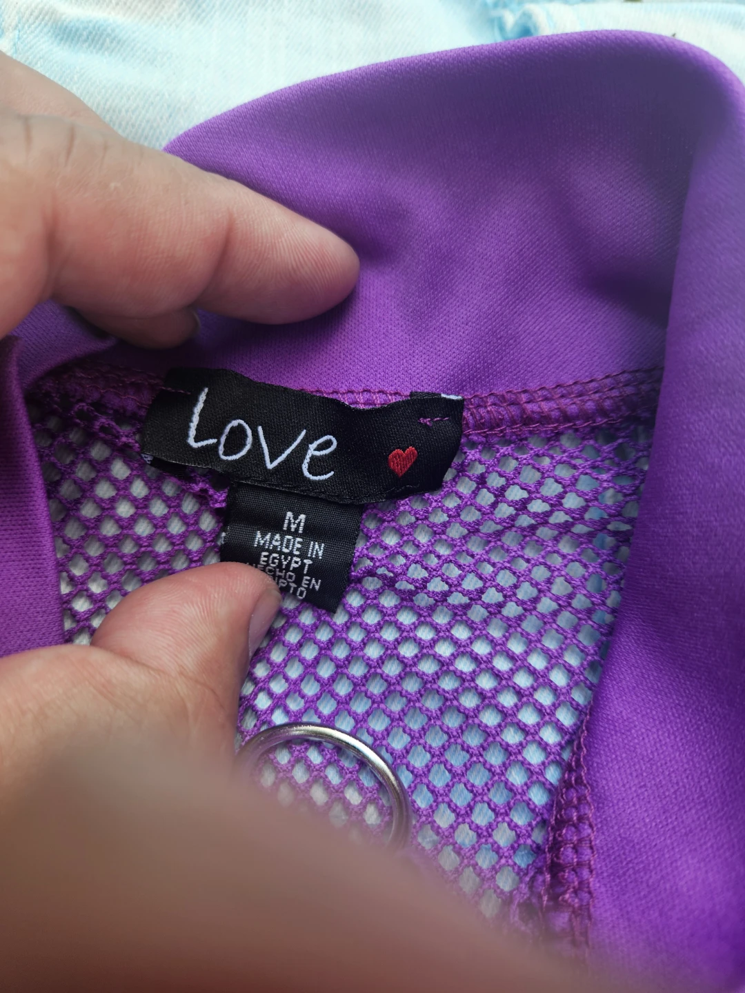 Love Purple Mesh Zip-up Vest Size M - photo 3
