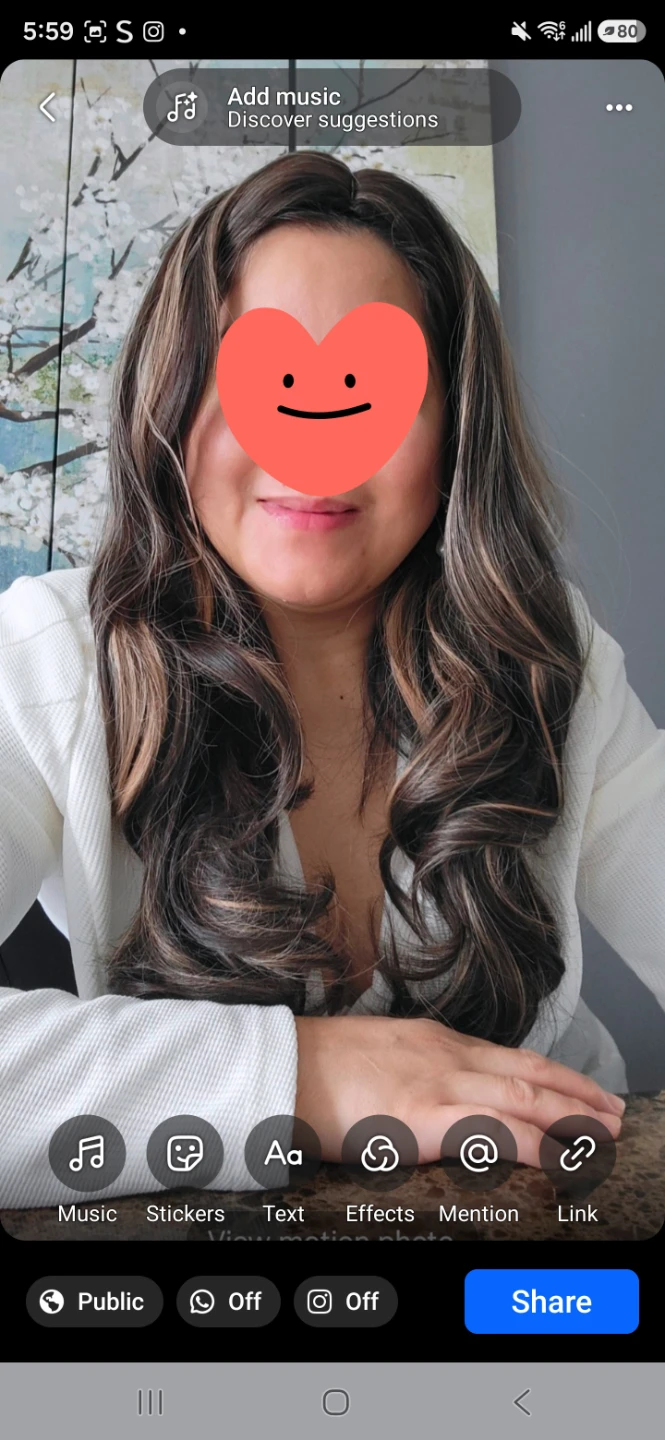 Wig with dark brown and blonde highlights
