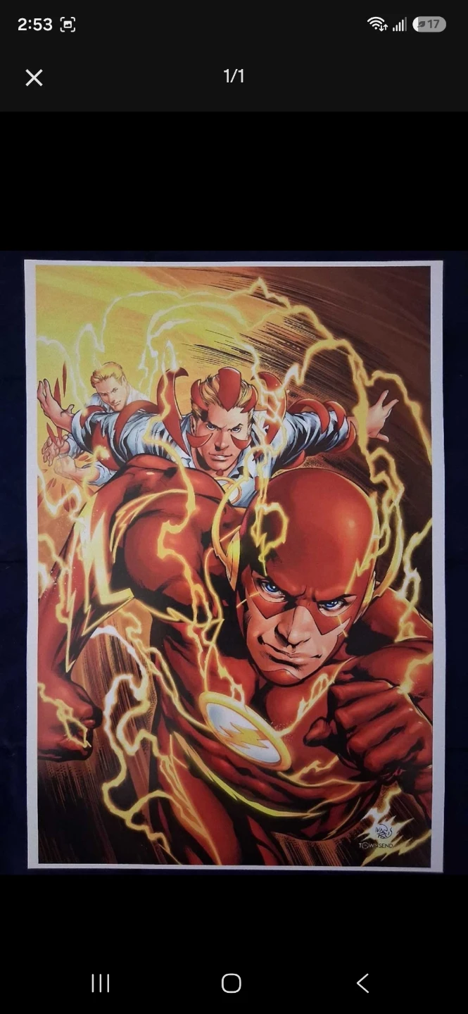 DC Comics, The Flash Poster on cardstock. (Only 1 available)