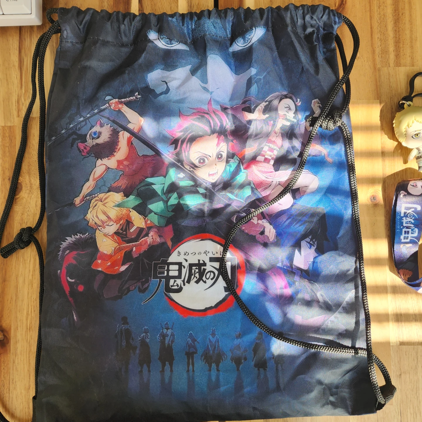 Demon Slayer Keychain Lanyard & Stickers Bundle - photo 2