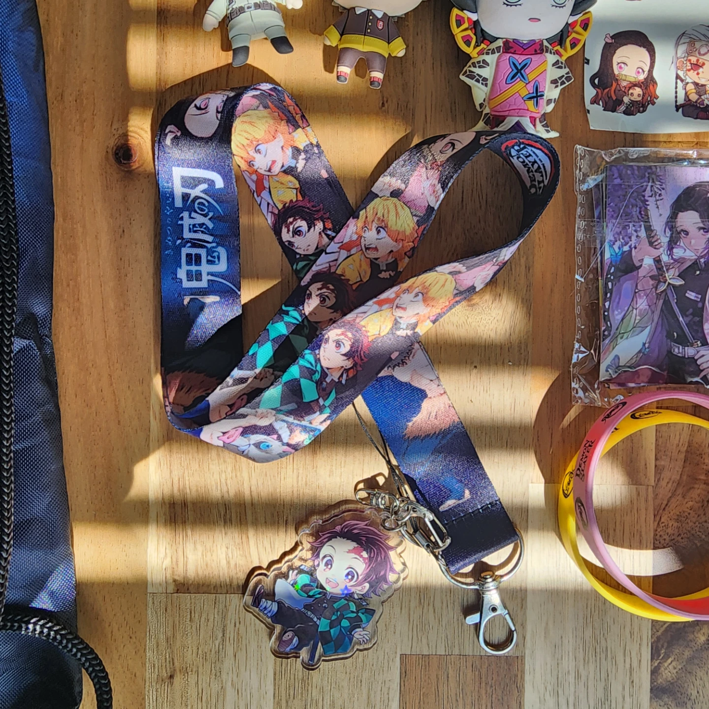 Demon Slayer Keychain Lanyard & Stickers Bundle - photo 4
