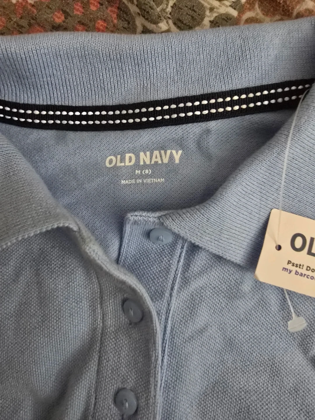 Uniform Light Blue Polo Shirt - Girls Size M (8) - photo 2
