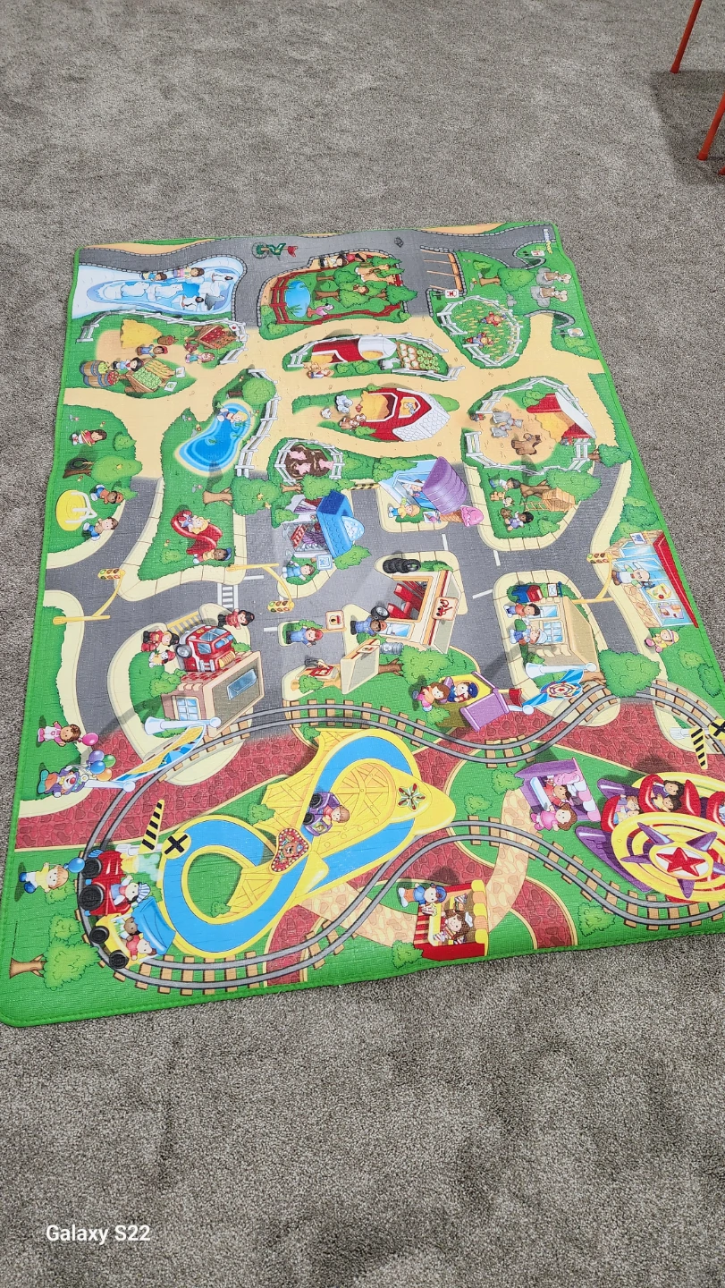 Kids Play Mat with Town and Train Theme - photo 3