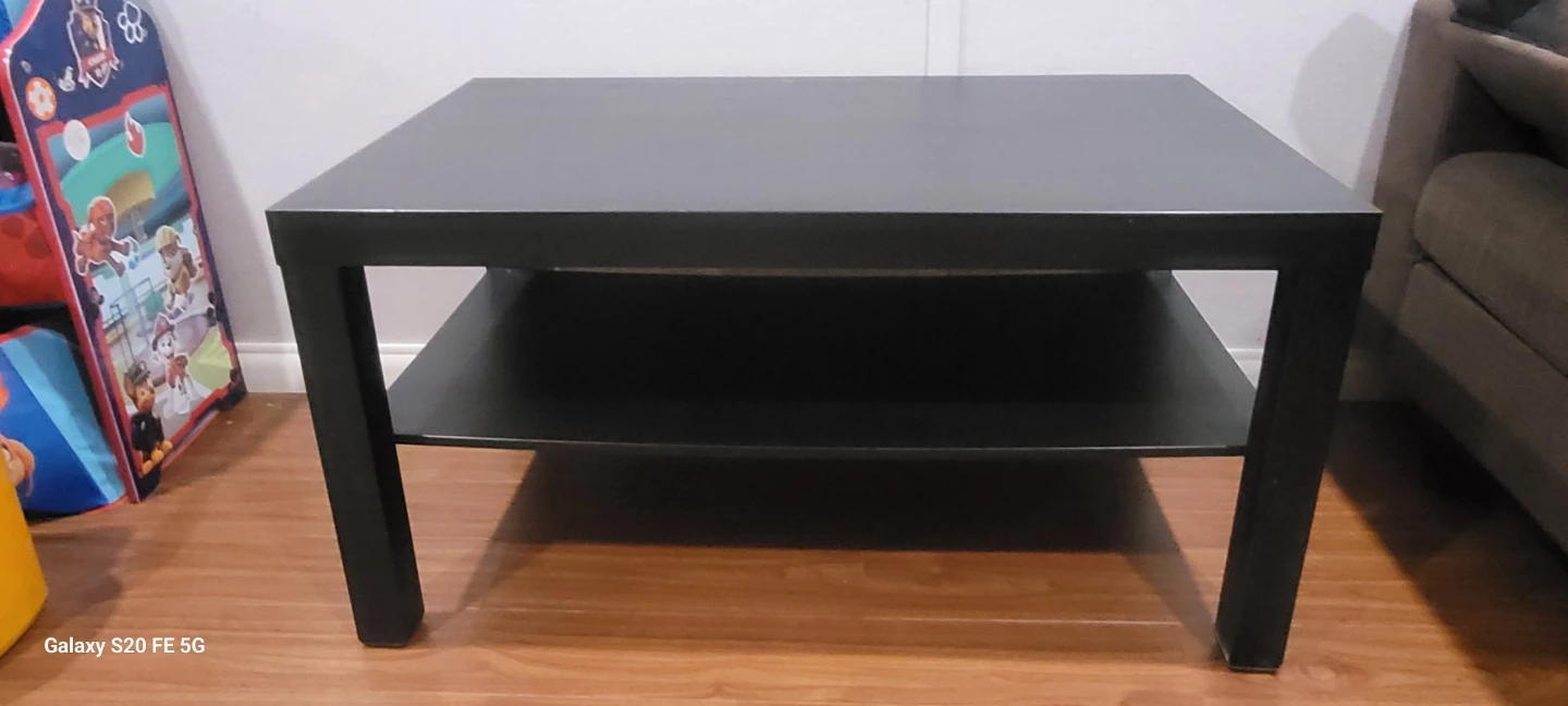 Ikea Black Coffee Table with Shelf
