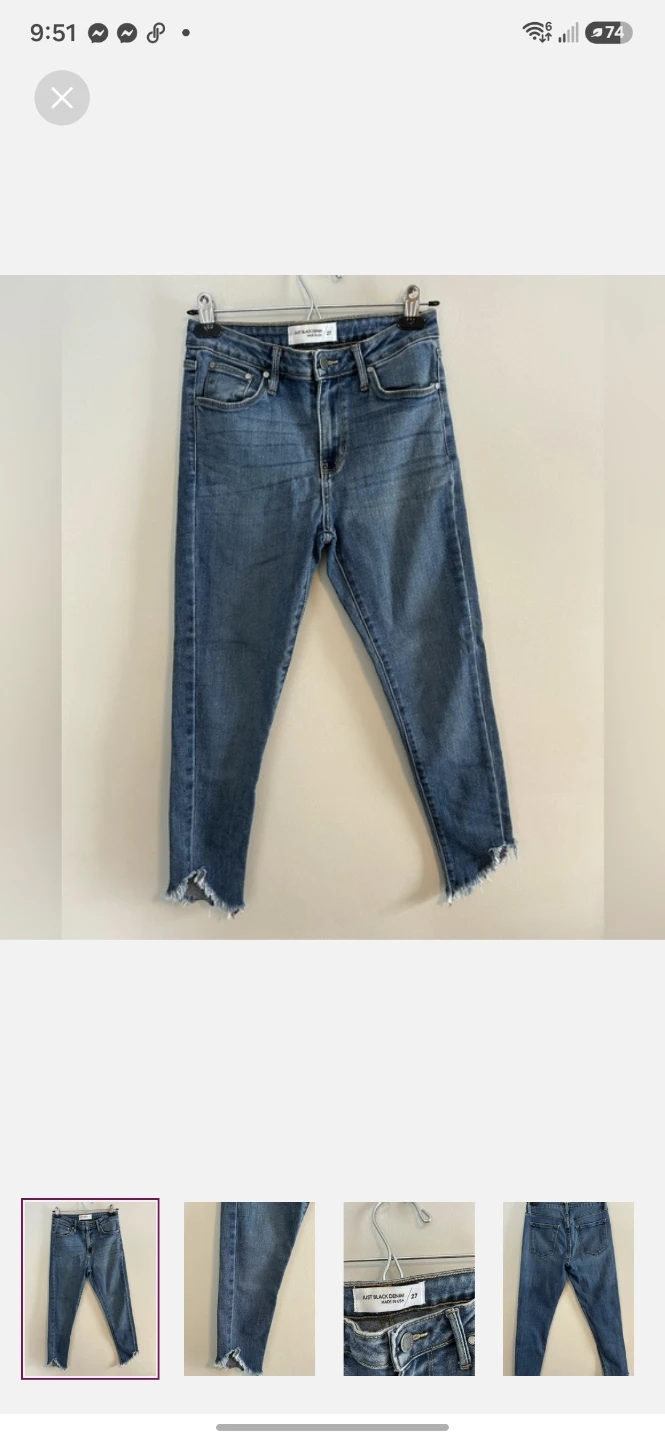 JUST BLACK DENIM Jeans Size 27